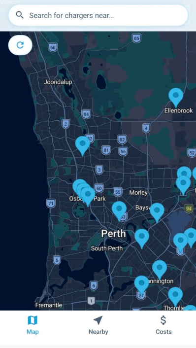 ChargeSafe — map view